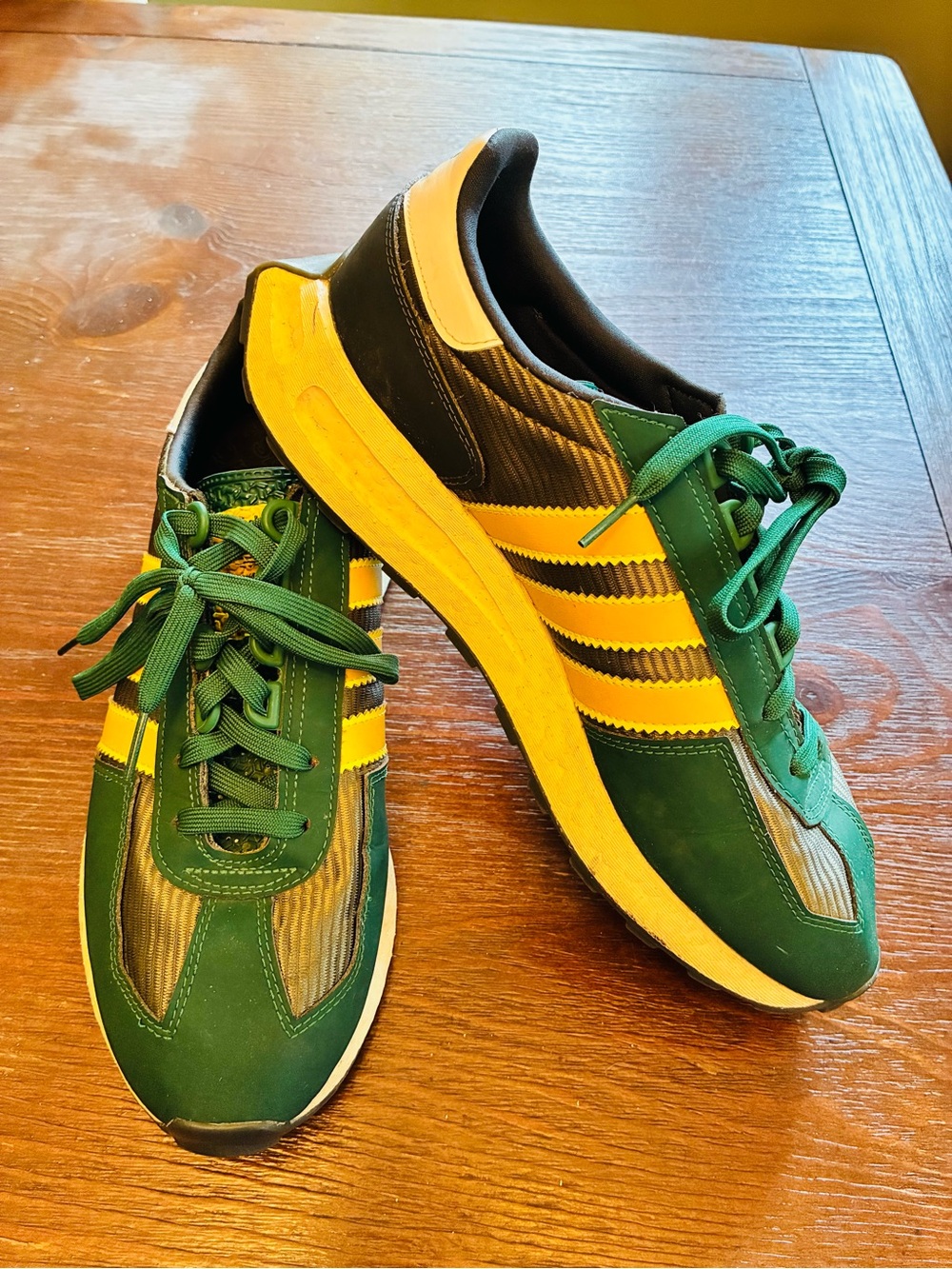 adidas Retropy F2 Green Yellow Men Size 11 Sneakers Shoes HQ1887 Retro Athletic⁠